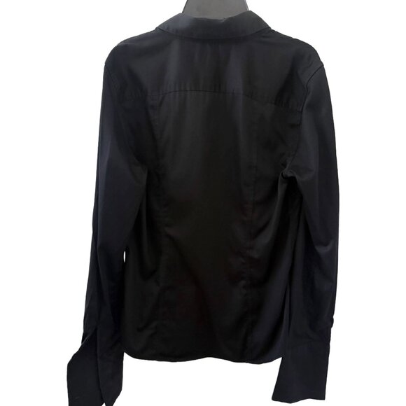 Banana Republic Black Button Down Tailored Stretch Long Sleeves Shirt - Picture 2 of 5